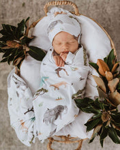 Load image into Gallery viewer, Safari | Baby Jersey Wrap & Beanie Set
