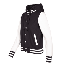 Load image into Gallery viewer, LADIES VARSITY JACKET WITH HOOD - MATCH WITH BUB!